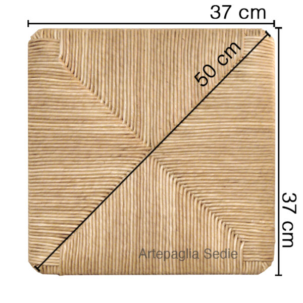 Ricambio sedile 37x37x50 in paglia di segala oro